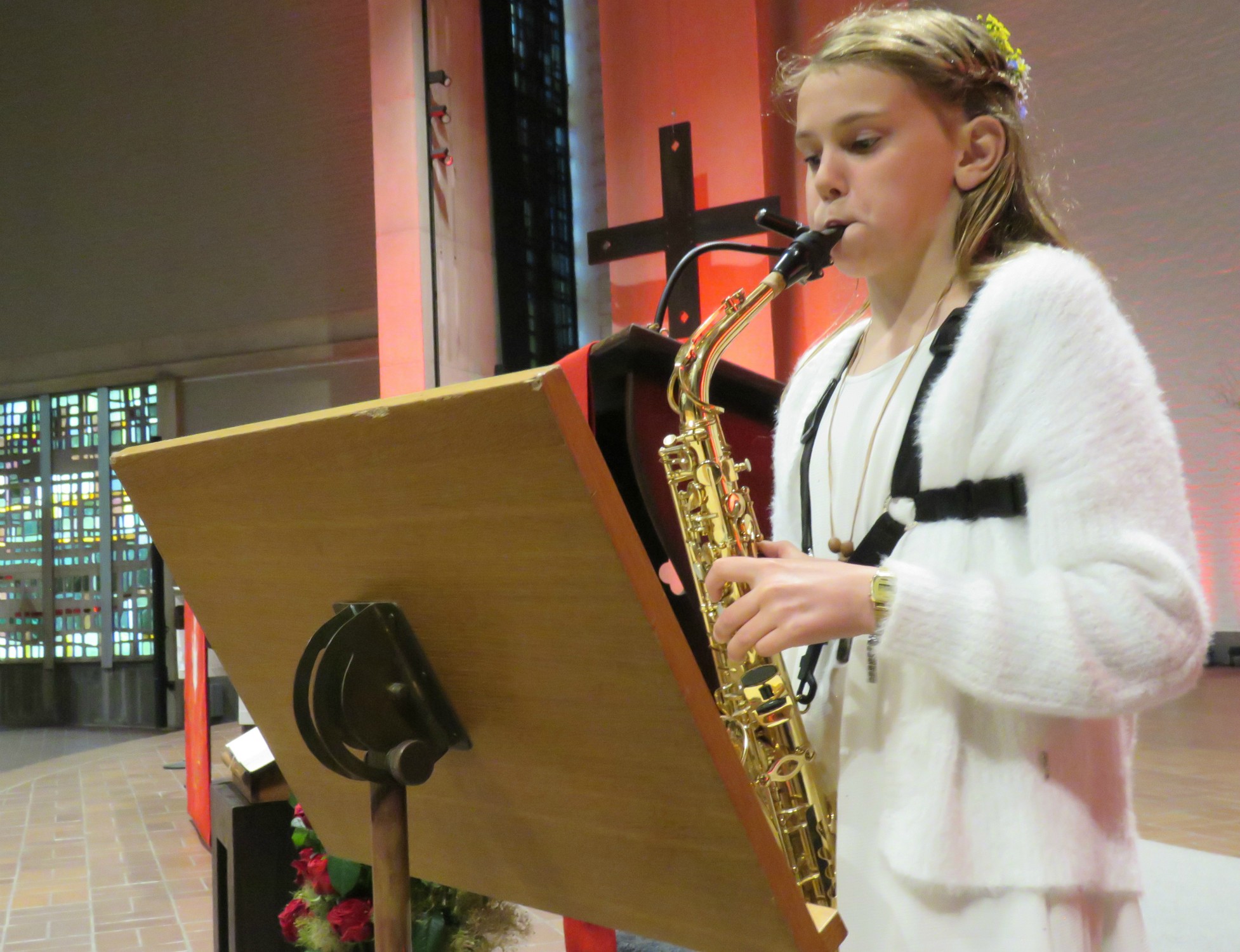 Ella op altsaxofoon