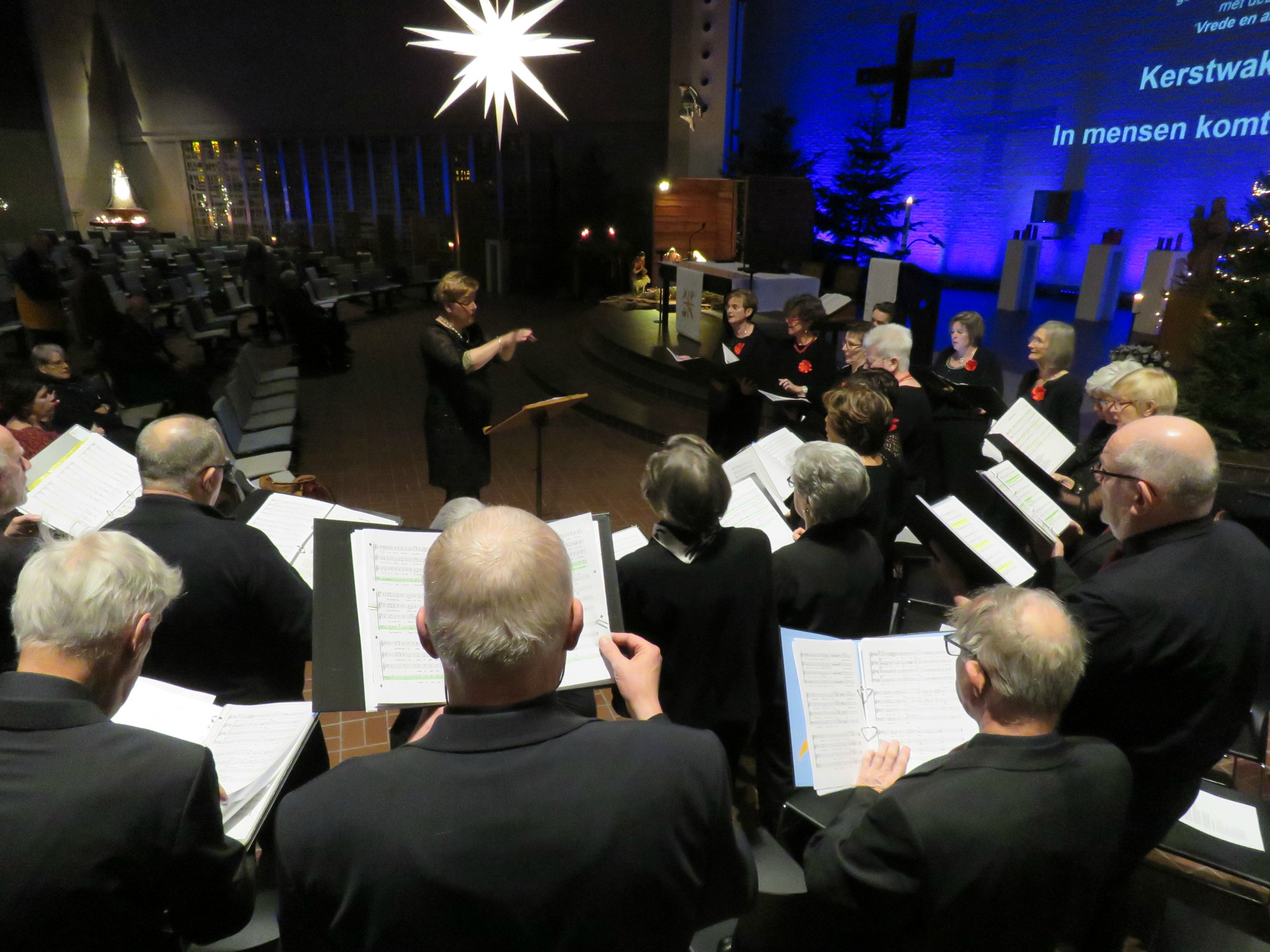 Repetitie door het Sint-Annakoor o.l.v. Myriam Baert