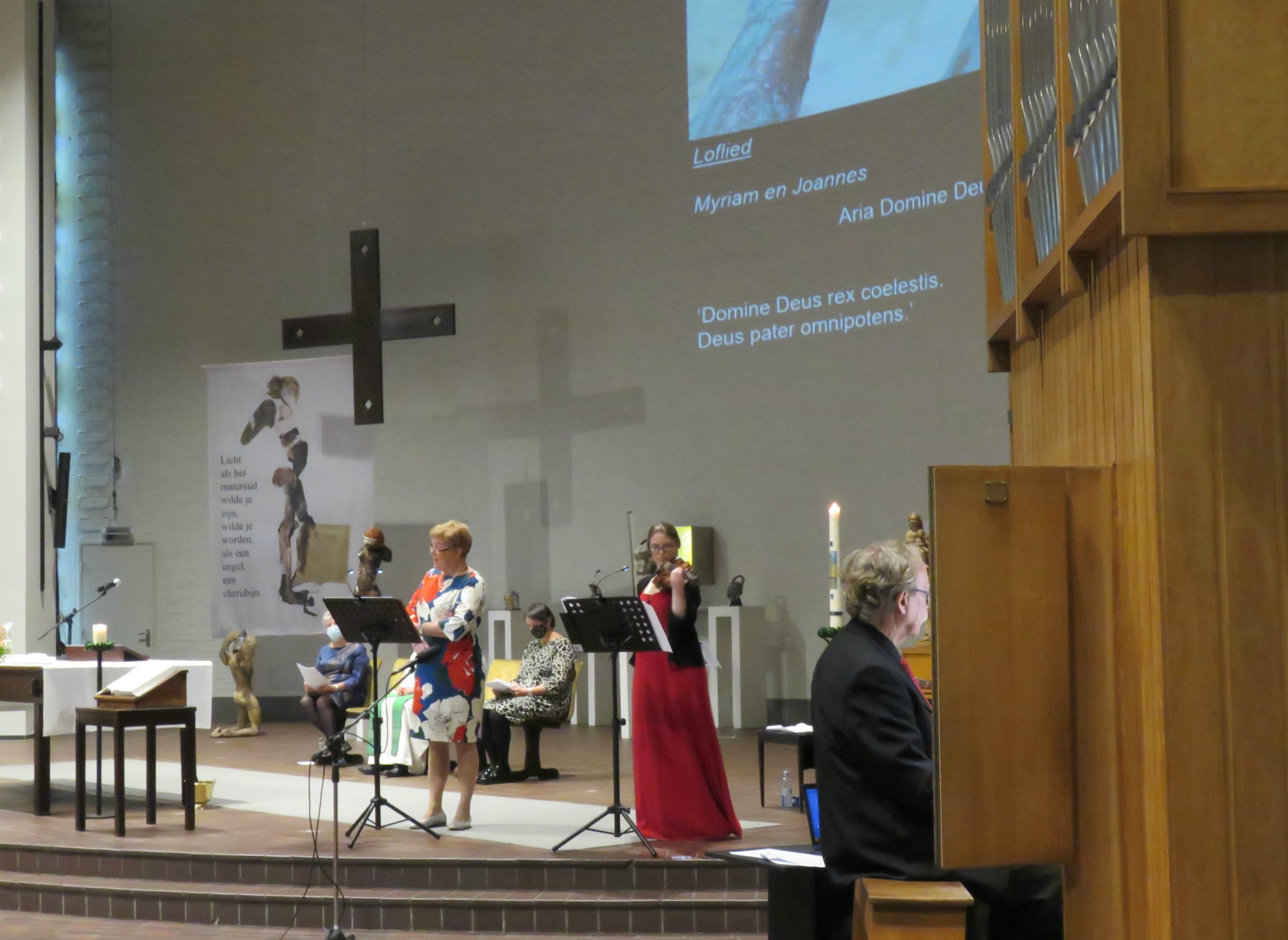 Zang door Myriam Baert, Joannes Thuy aan het orgel