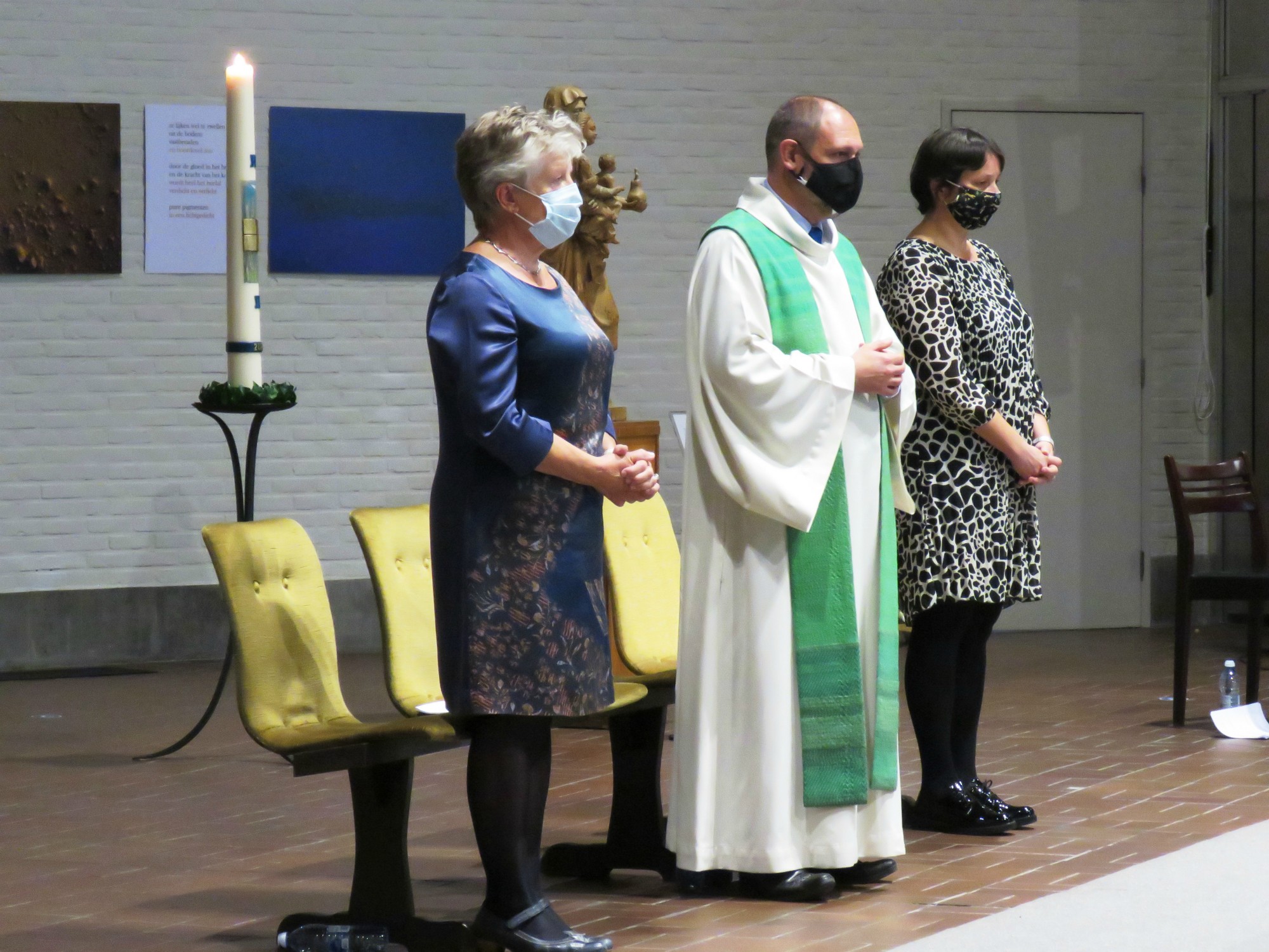 Afscheidsviering pastoor Herman Augustyns in de Sint-Anna-ten-Drieënkerk, Antwerpen Linkeroever