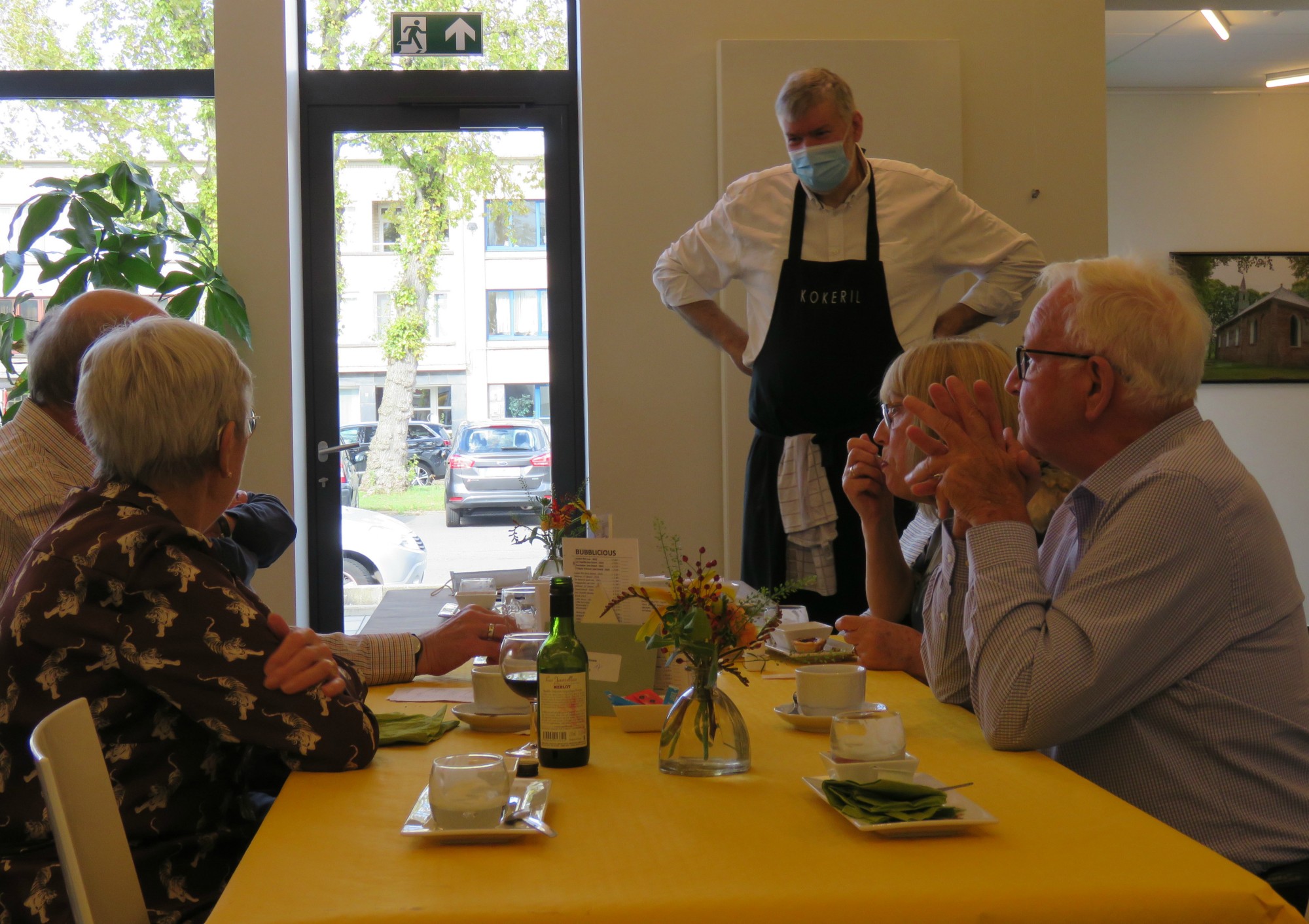 Peter Kips komt na het diner even goede dag zeggen