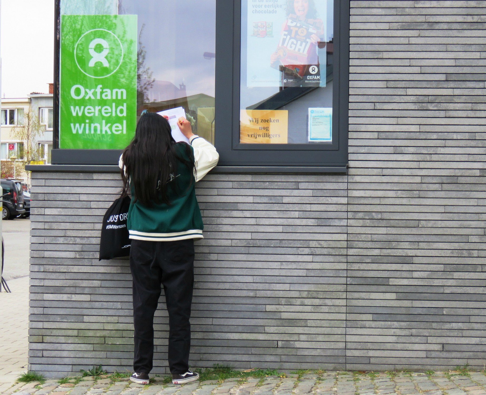 Ah, het groene bord is van de Wereldwinkel