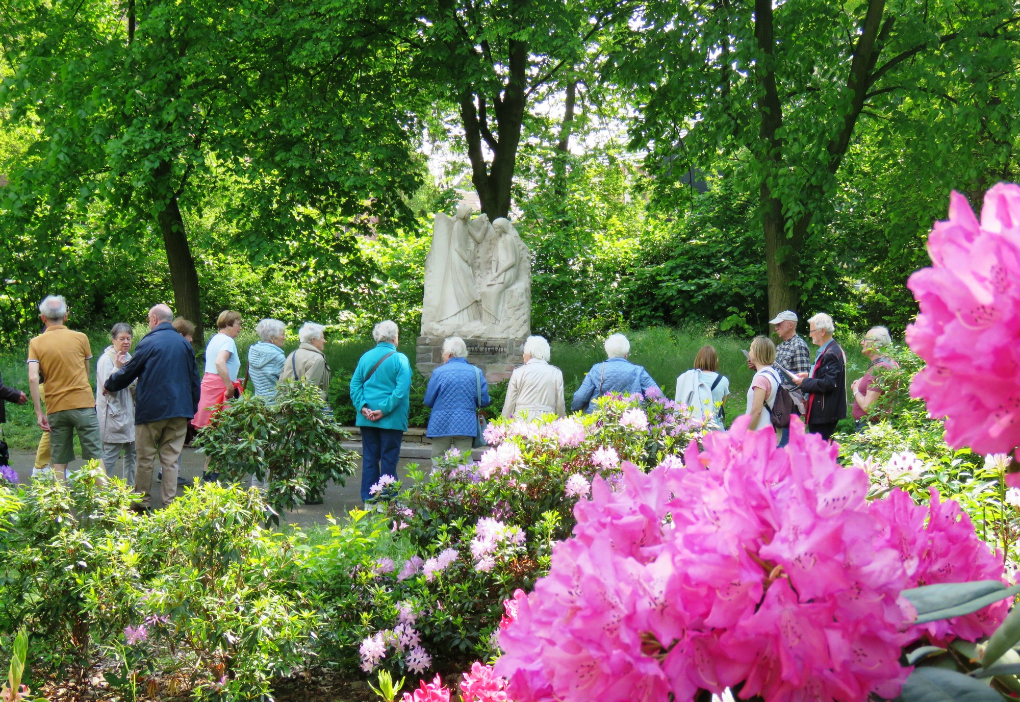 Een beeweg temidden van een prachtige natuur