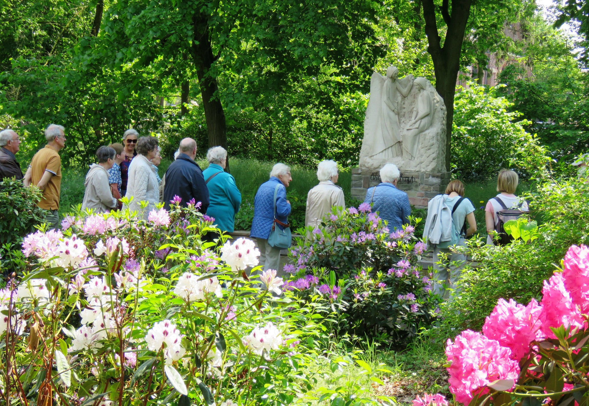 Een beeweg temidden van een prachtige natuur