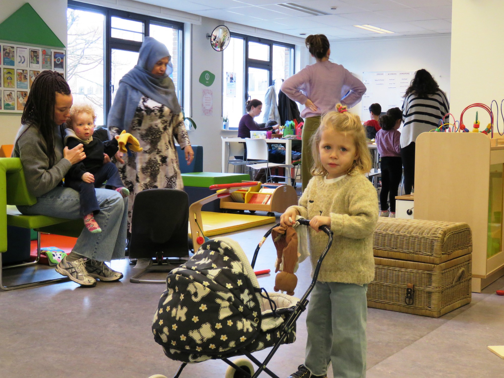 Ook in het Huis van het Kind was het druk