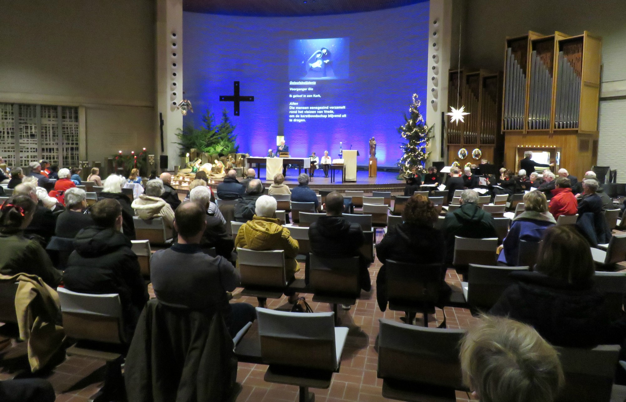 Kerstavondviering - Vijf gebedsleiders - Sint-Annakoor - Joannes Thuy - Sint-Anna-ten-Drieënkerk, Antwerpen Linkeroever