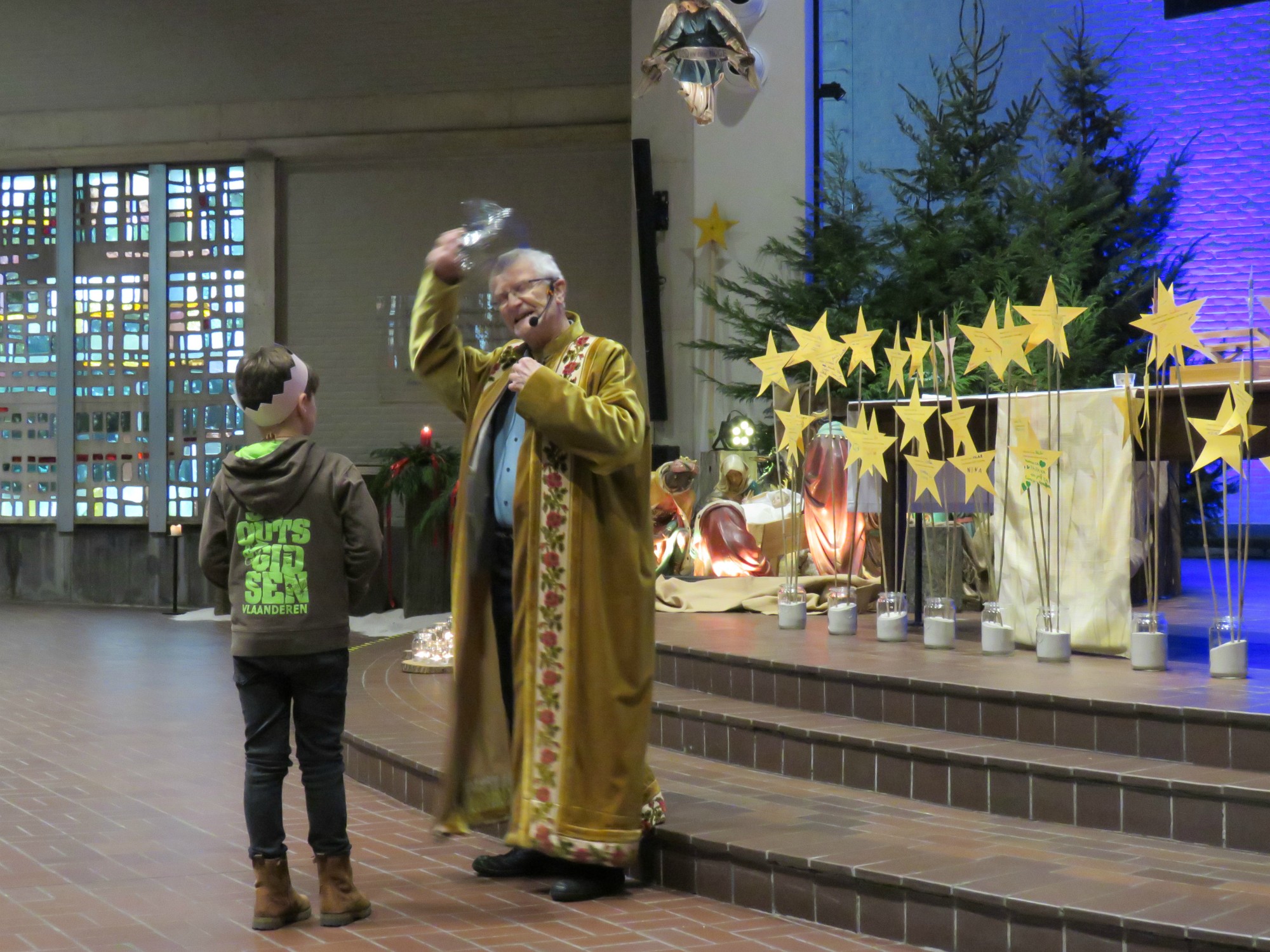 Wegwijzerviering - Voorganger Marc Tassier met een woordje na de lezingen